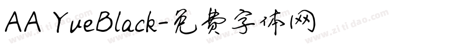AA YueBlack字体转换